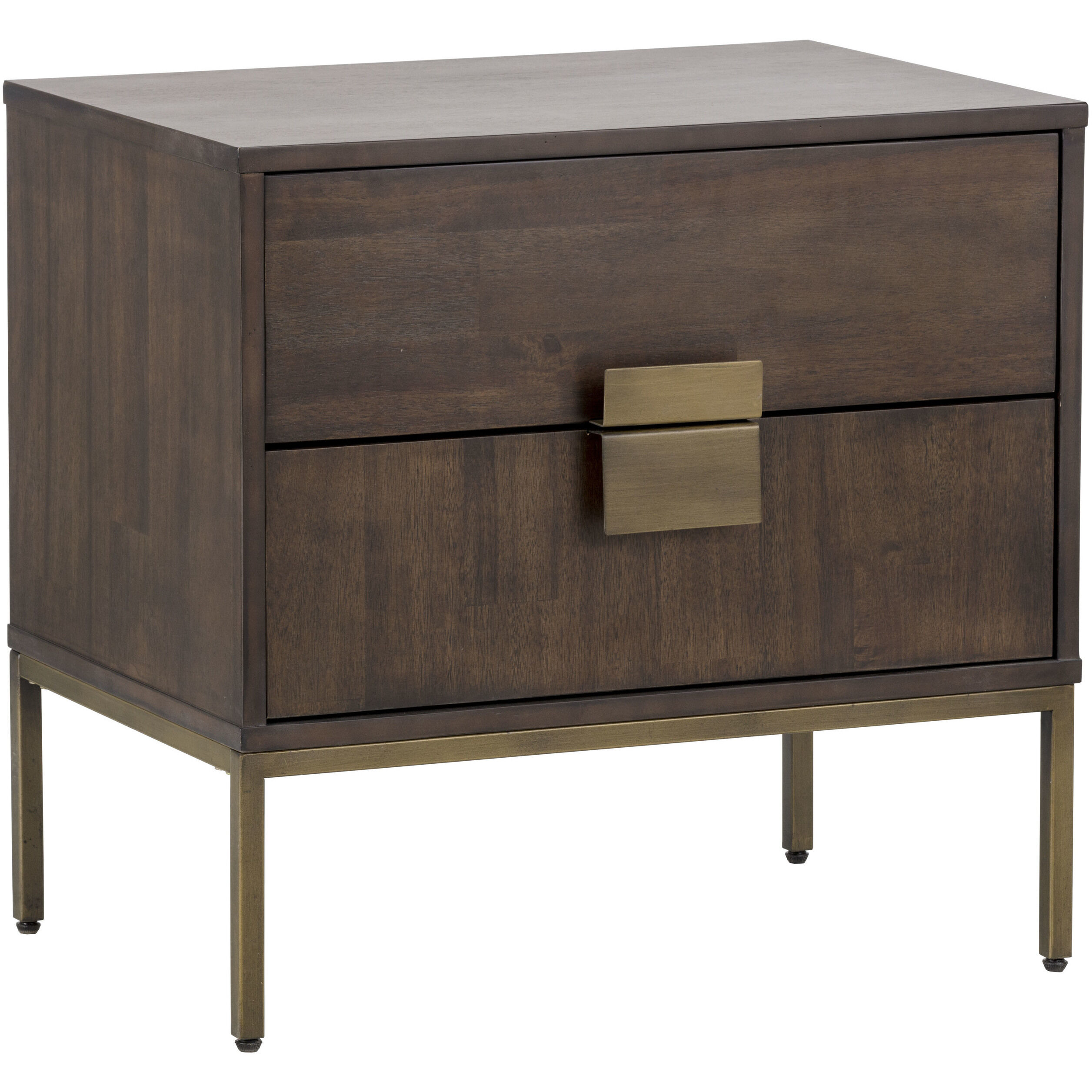 Jade 25.5 X 24.5 inch Antique Brass / Dark Mango Night Stand